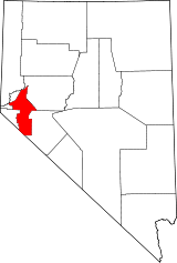 Situación del condado en NevadaSituación de Nevada en EE. UU.