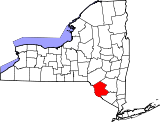 Ubicación del condado en Nueva YorkUbicación de Nueva York en EE. UU.