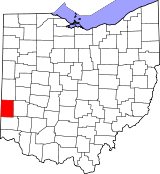 Ubicación del condado en OhioUbicación de Ohio en EE. UU.