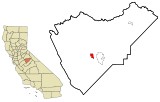 Ubicación en el condado de Mariposa y en el estado de California Ubicación de California en EE. UU.