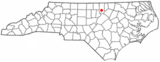 Ubicación en el condado de Granville y en el estado de Carolina del Norte Ubicación de Carolina del Norte en EE. UU.
