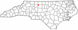 Ubicación en el condado de Guilford y en el estado de Carolina del Norte Ubicación de Carolina del Norte en EE. UU.