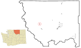 Ubicación en el condado de Okanogan en el estado de Washington Ubicación de Washington en EE. UU.