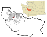 Ubicación en el condado de Pierce en el estado de Washington Ubicación de Washington en EE. UU.
