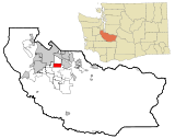 Ubicación en el condado de Pierce en el estado de Washington Ubicación de Washington en EE. UU.