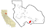 Ubicación en el condado de Plumas y en el estado de California Ubicación de California en EE. UU.