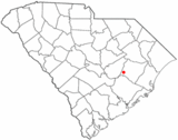 Ubicación en el condado de Williamsburg y en el estado de Carolina del Sur Ubicación de Carolina del Sur en EE. UU.