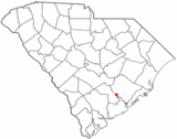 Ubicación en el Condado de Berkeley y Condado de Charleston y Condado de Dorchester y en el estado de Carolina del Sur Ubicación de Carolina del Sur en EE. UU.