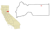 Sierra County California Incorporated and Unincorporated areas Loyalton Highlighted.svg
