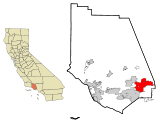 Ubicación en el condado de Ventura y en el estado de California Ubicación de California en EE. UU.