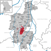 Mapa de Alemania, posición de Gessertshausen destacada