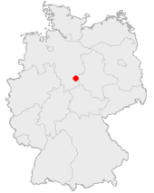 Mapa de Alemania, posición de Goslar destacada