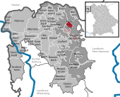 Mapa de Alemania, posición de Heinrichsthal destacada