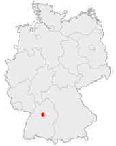 Mapa de Alemania, posición de Ludwigsburg destacada