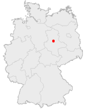 Mapa de Alemania, posición de Magdeburg destacada
