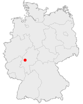 Mapa de Alemania, posición de Wetzlar destacada