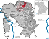 Mapa de Alemania, posición de Kleinkahl destacada