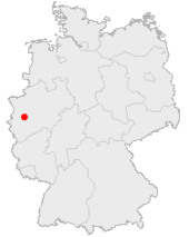 Mapa de Alemania, posición de Saalfeld destacada