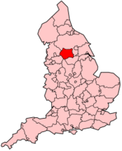 Ubicación de Yorkshire del Oeste