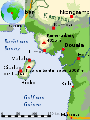 Localización de Duala.