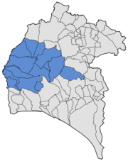 Términos municipales de la comarca El Andévalo.