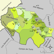 Términos municipales de la comarca Alto Palancia.