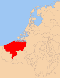 Ubicación de Condado de Flandes