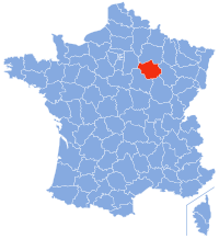 Localización de Aube en Francia