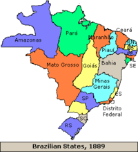 Imperio del Brasil desde 1880 - 1889.