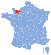 Localización de Calvados en Francia