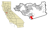 Contra Costa County California Incorporated and Unincorporated areas San Ramon Highlighted.svg