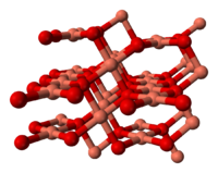 Parte de la estructura cristalina de CuO