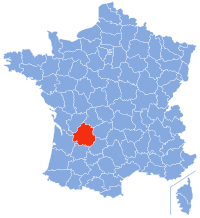 Localización de Dordoña en Francia
