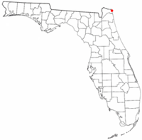 Ubicación de Fernandina Beach en el estado de Florida