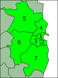 Numbered map of the Greater Dublin Area