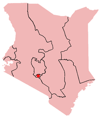 Ubicación de Nairobi en Kenia