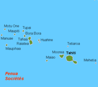 Localización de Tahití.