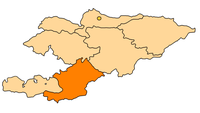 Political map of Kyrgyzstan