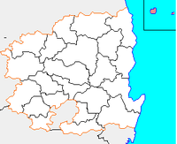 Mapa mostrando la situación del Condado de Ulleung
