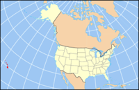 Mapa de los EE. UU. resaltando Hawái