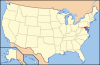 Mapa de los EE. UU. resaltando Maryland