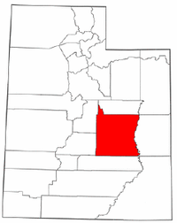 Map of Utah highlighting Emery County.png