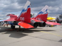 Vista trasera del MiG-29OVT en la misma exposición de Berlín.