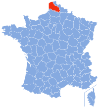 Localización de Pas-de-Calais en Francia