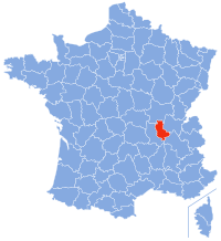 Localización de Rhône en Francia