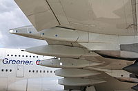 Parte inferior del ala del A380.