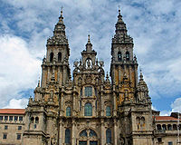Fachada barroca de la Catedral de Santiago de Compostela