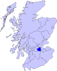 Situación de West Lothian en Escocia.