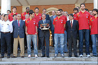 Zapatero with Spanish basketball national team, winner of Eurobasket 2011.jpg