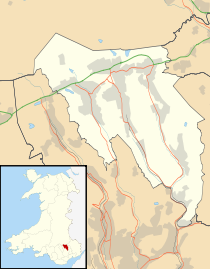 Localización de Abertillery en Blaenau Gwent